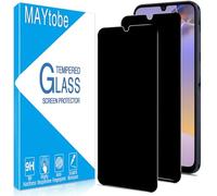 MAYtobe 2 Pack Privacy Screen Protector for Samsung Galaxy A25 5G, Anti Spy Tempered Glass, Case Friendly, Anti-Scratch, Ultra Resistant, Touch Sensitive, No Bubbles