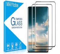MAYtobe 2 Pack Screen Protector for Samsung Galaxy S21 Ultra 5G Tempered Glass, Upgraded version, HD Transparent, 3D Curved Full Coverage, 9H Hardness, Bubble Free, Anti Scratch
