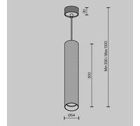 Maytoni ARTISAN pendant light, matt gold, Ø 5.4 cm, metal, GU10