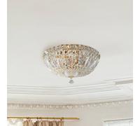 Maytoni Basfor ceiling light, gold-coloured, Ø 30 cm, 3 x E14