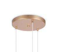 Maytoni Basic form pendant light, white/gold, 3-bulb.