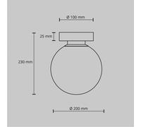 Maytoni Basic form wall light, black, Ø 20 cm