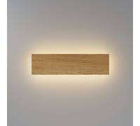 Maytoni BASIC TEXTURE LED wall light, wood, width 30 cm, CCT
