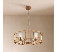 Maytoni Bowi pendant light, Ø 65.6 cm, gold-coloured, 6 x E14