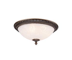 Maytoni ceiling lamp Pascal, bronze antique Ø 37 cm glass/metal