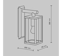 Luminosa Lighting Luminosa Cell Hanging Outdoor Wall Lantern Graphite Ip65 1Xe27