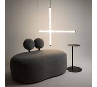 Maytoni Cosmo LED pendant light, black, length 98 cm, glass