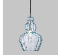 Maytoni Eustoma pendant light, light blue