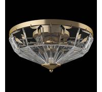 Luminosa Lighting Luminosa Facet Neoclassic Bowl Semi Flush Ceiling Light Gold