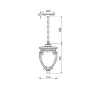 Maytoni Fleur outdoor hanging light, bronze