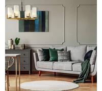 Maytoni Fortano chandelier 8-bulb glass lampshades