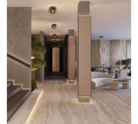 Maytoni Glassy Modern Globe Ceiling Light Black 1xE27 Smoky Shade