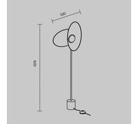 Maytoni LED floor lamp Evolution, black/white, height 158 cm