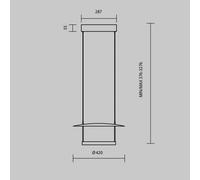 Maytoni LED hanging light Ambience, Ø42cm, metal, black/white