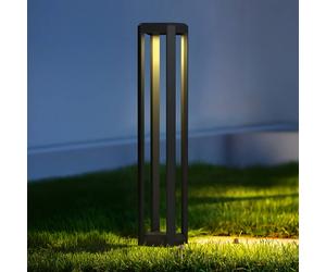 Maytoni LED path light Royal Mile, grey, height 80 cm, aluminium