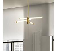 Luminosa Lighting Luminosa Axis Modern Integrated Pendant Ceiling Light Gold, 3000K, Acrylic Frosted Shade