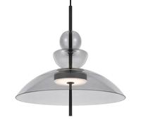 Maytoni LED pendant light Bangkok, Ø 40 cm, light grey, glass