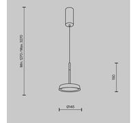 Maytoni LED pendant light El, Ø 15.3 cm, white, aluminium