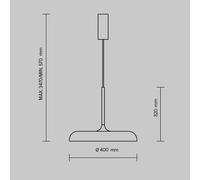 Maytoni LED pendant light Gerhard, Ø 40 cm, grey, metal