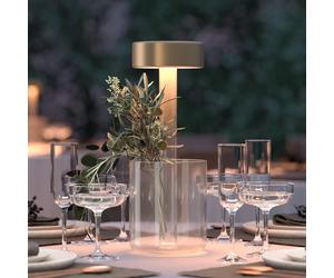 Maytoni LED rechargeable table lamp AI Collaboration, glass, gold