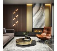 Maytoni LED wall light Axis, black, length 63 cm aluminium/acrylic