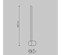 Luminosa Lighting Luminosa Light Stick Modern 60Cm Integrated Led Wall Lamp Brass 3000K 500Lm White Shade