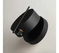 Maytoni LED wall light Nuance, black / black, Ø 10 cm