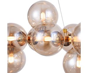 Maytoni Long hanging lamp Dallas, golden coloured