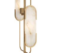 Maytoni Marmo floor lamp, gold colour/natural stone