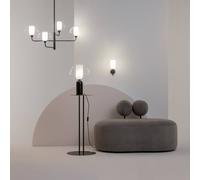 Maytoni Memory pendant light, 4-bulb, black, ceramic, glass