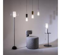 Maytoni Memory pendant light, black, Ø 8 cm, ceramic, glass