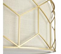 Maytoni Messina ceiling light, Ø 57 cm, beige, linen