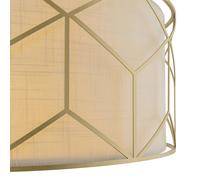 Maytoni Classic - Messina Classic Messina 4 Light Gold Pendant Ceiling Light Fabric Shade