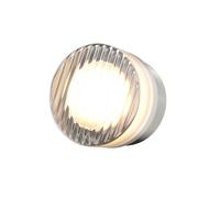 Maytoni OLO LED wall light, platinum/clear textured, Ø 13 cm, CCT