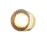 Maytoni OLO LED wall light, textured brass/amber, Ø 13 cm CCT