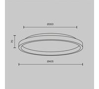 Maytoni Orign LED ceiling light, Ø 41 cm, black, metal/stone