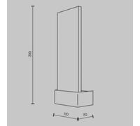 Maytoni Ornate LED wall light, chrome/clear, height 31 cm, glass