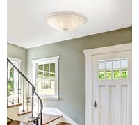 Maytoni Pascal ceiling light, white/gold, Ø 35 cm glass/metal