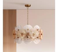 Maytoni pendant light Aster, glass, Ø 62.6 cm, 8 x E14