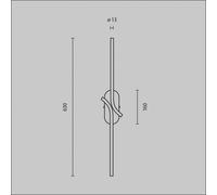 Luminosa Lighting Luminosa Renaissance Modern Integrated Led Wall Lamp Black 3000K 170Lm White Shade