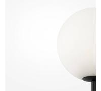 Maytoni Ring floor lamp with glass shade, black