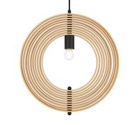 Maytoni Roots pendant light, spherical shape, Ø 43 cm, wood/black