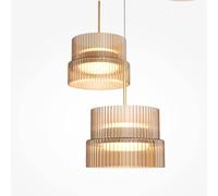 Maytoni SCALA LED hanging light, brown/bronze, Ø 40 cm, 3-bulb, glass