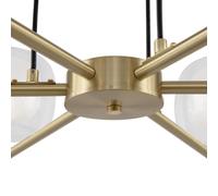 Maytoni Vision pendant light, gold, 6-bulb