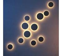 MAYTONI DECORATIVE LIGHTING Modern Wall Light LED Outdoor Wall Light Metal Round Grey IP65 LED Module 3000K 1050LM 12W Including