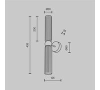 Maytoni wall light Antic, gold/black, height 43.5 cm