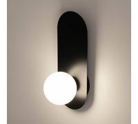 Maytoni Bao Modern Globe Wall Lights Black 1xG9 White Shade