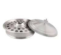 Mayur Exports Communion Ware Church Set | 1 Communion Wine Tray with Center Bread Plate and Cover | 32 Cups Capacity Tray | Ideal for Churches | Stainless Steel - Satin (Matte) Finish