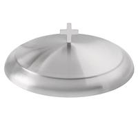 Mayur Exports Holy Communion Cup Tray Cover Stackable Stainless Steel Tray with 40-Hole Disk, Portable Holy Communion Trays for Churches- Silver Matte Finish