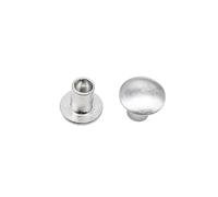 MAYyhem 10/50pcs M2 M2.5 M3 M4 M5 M6 Aluminum Round Flat Button Truss Head Half Semi Hollow Rivet Diameter 2mm 3mm 4mm 5mm 6mm(6MM_M2)